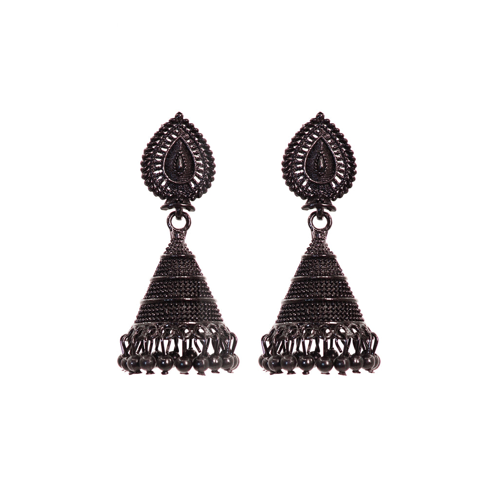 Charcoal Leaf Jhumki