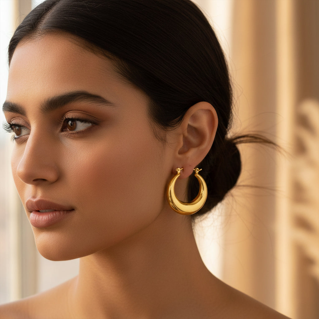 Sunlit Hoop Earring