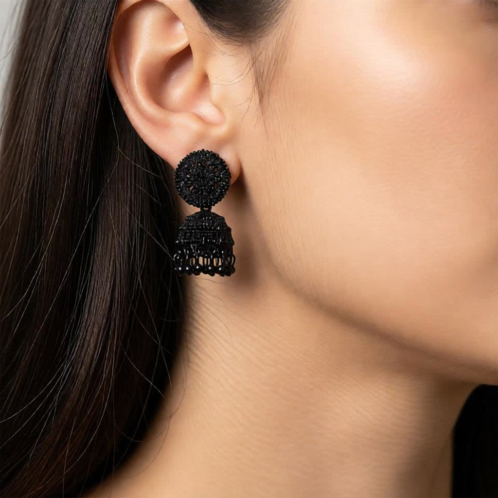 Charcoal Charm Earring