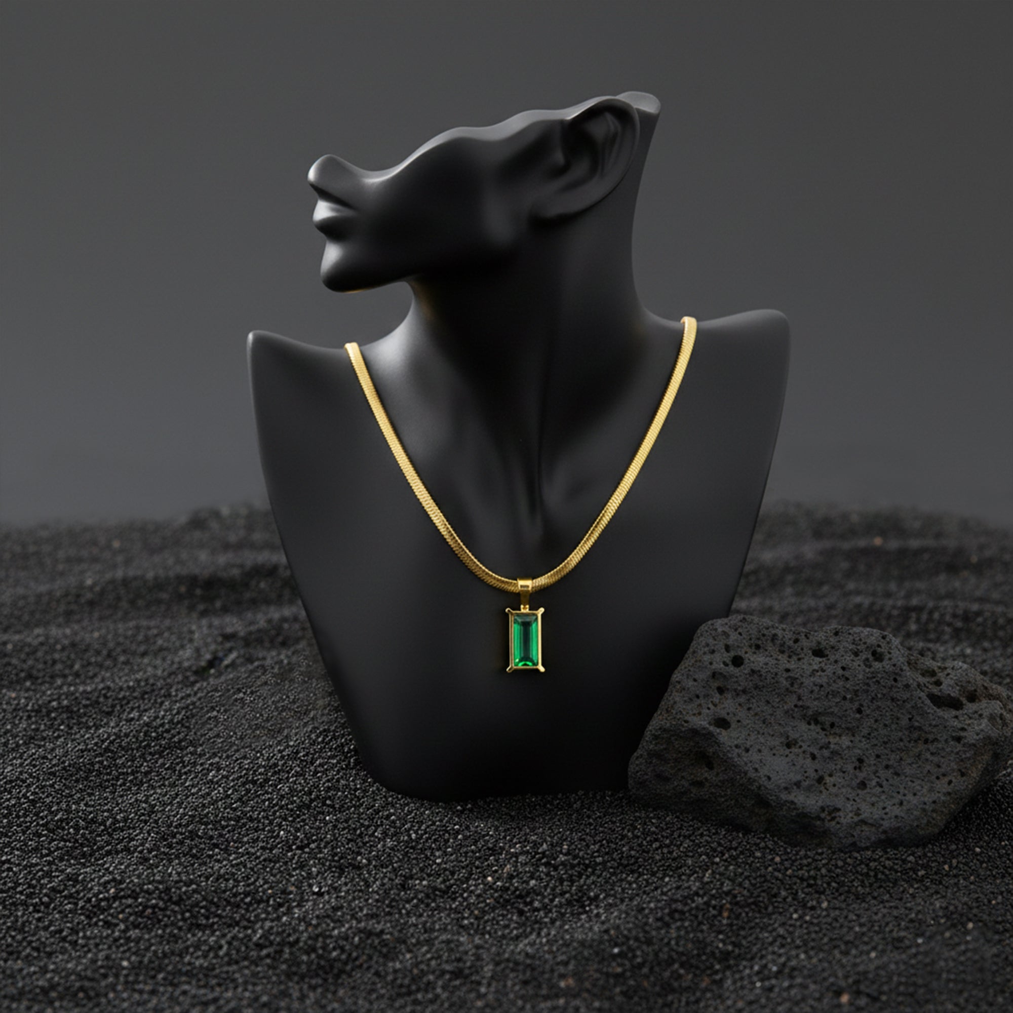 Hiss-teric Gem Pendant | Anti-Tarnish Pendant | Snake chain Pendant