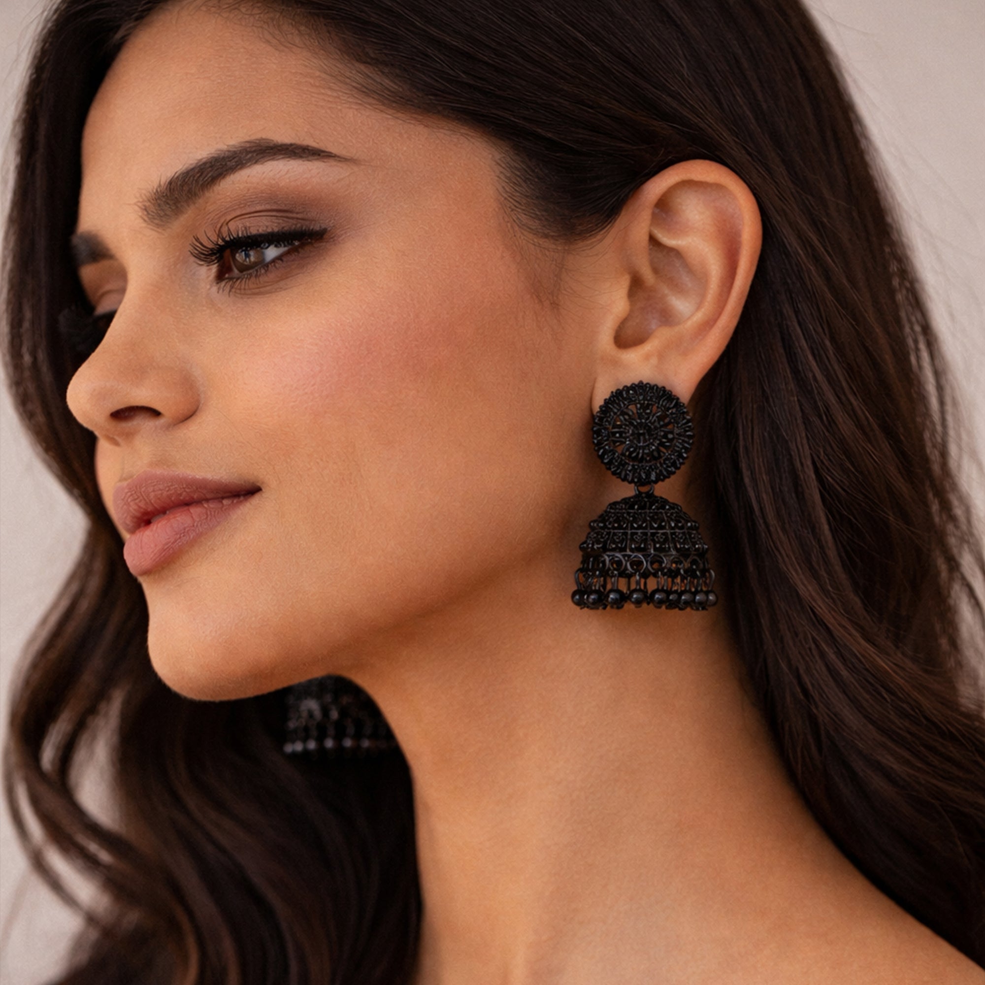 Charcoal Charm | Oxidized Black Earring | Earring for women