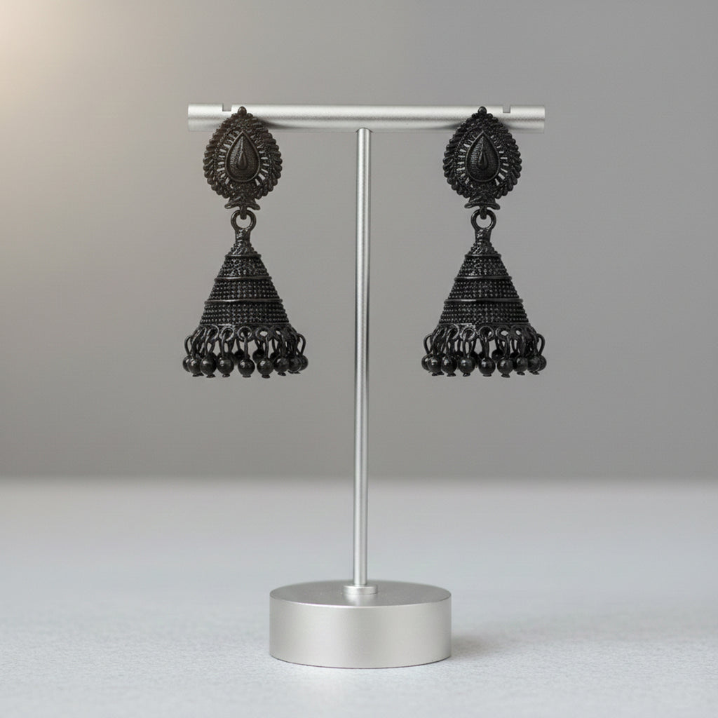 Charcoal Leaf Jhumki