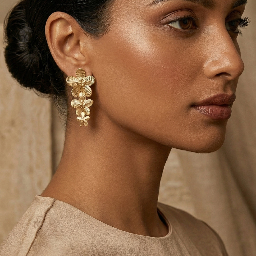 Petal Glow Stud Earrings